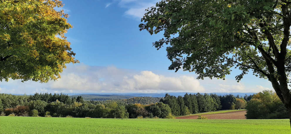 herrliche Landschaft auf der Fidei mit Blick auf den Hochwald