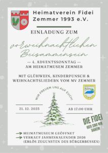 Flyer vorweihnachtliches Treffen 21.12.2025